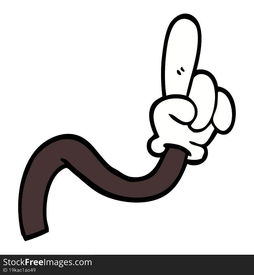 cartoon doodle of a hand gesture