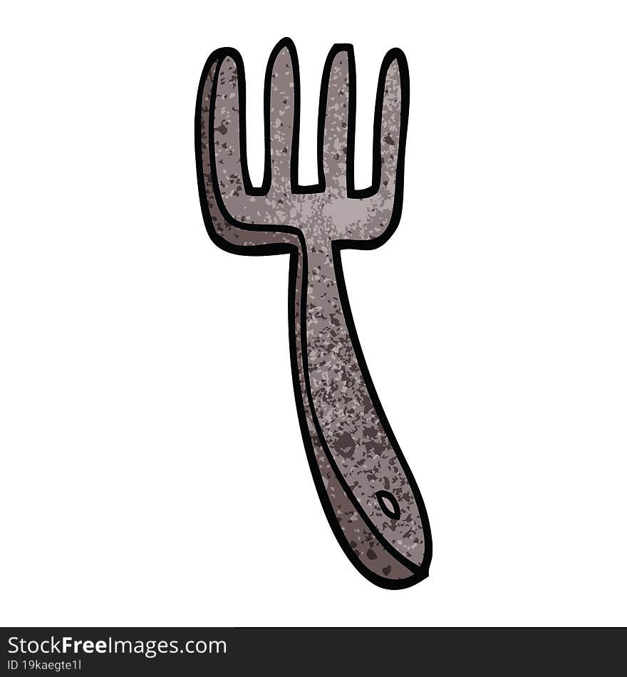 cartoon doodle fork