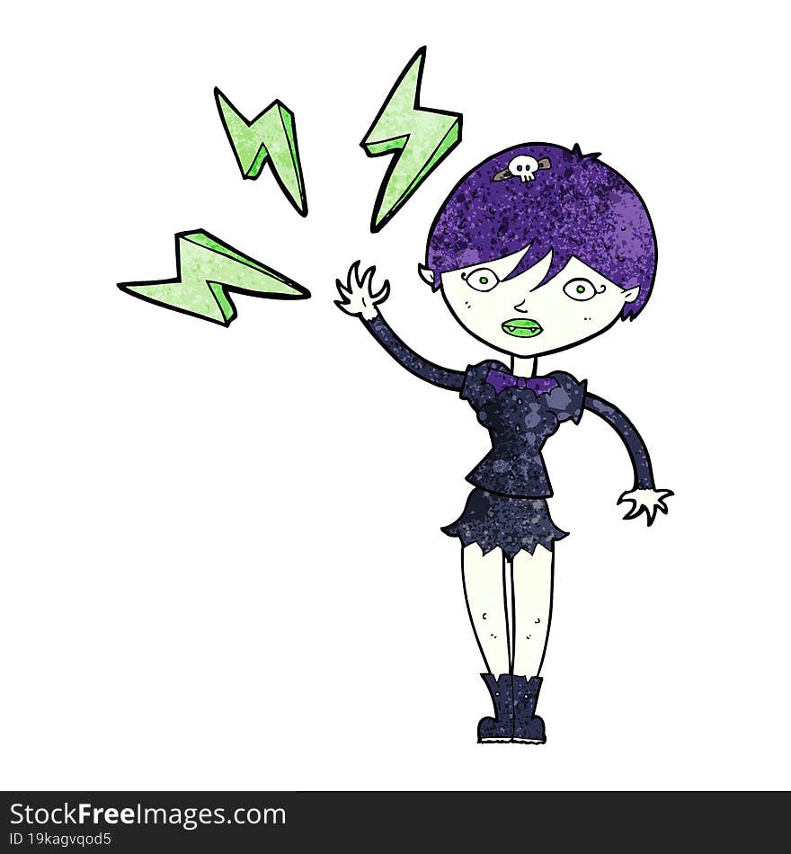 Cartoon Halloween Vampire Girl