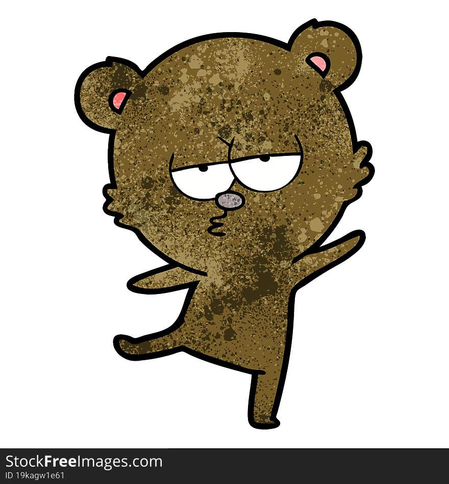 bored bear cartoon. bored bear cartoon