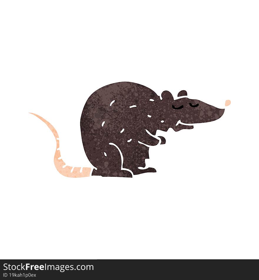 cartoon black rat