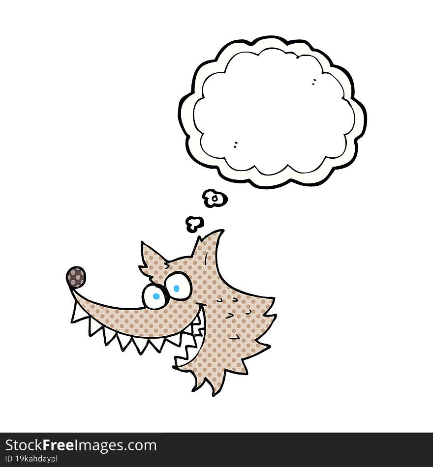 Thought Bubble Cartoon Crazy Wolf