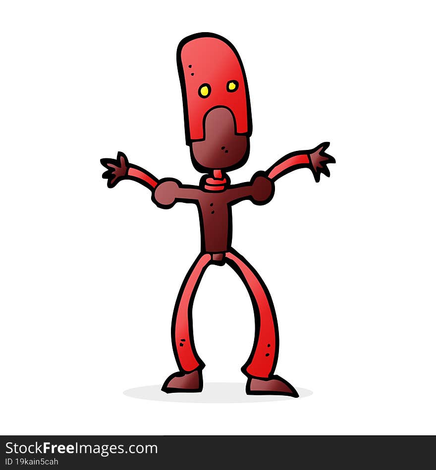 cartoon funny robot