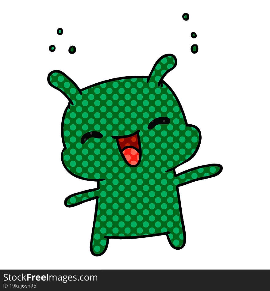 Cartoon Kawaii Cute Happy Alien