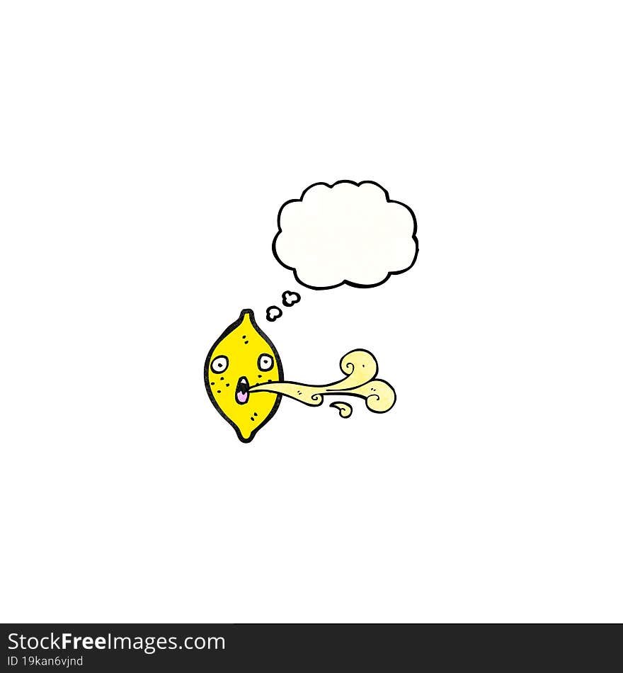 cartoon squrting lemon