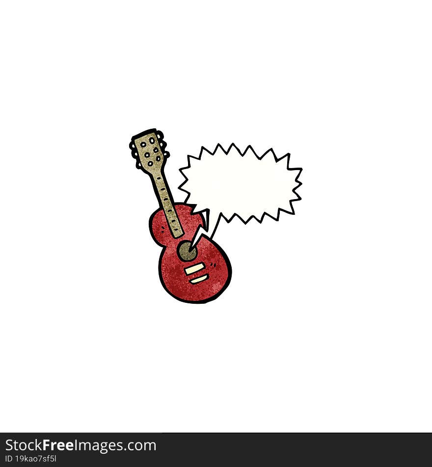 cartoon acoustic guitar