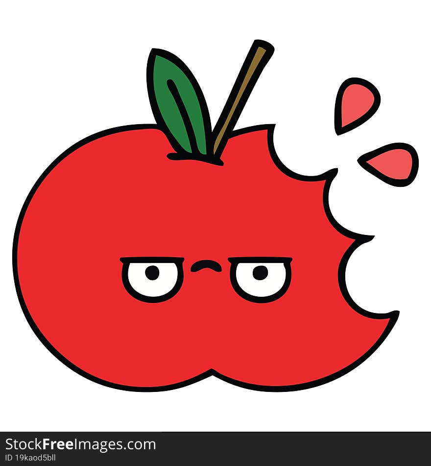 cute cartoon red apple