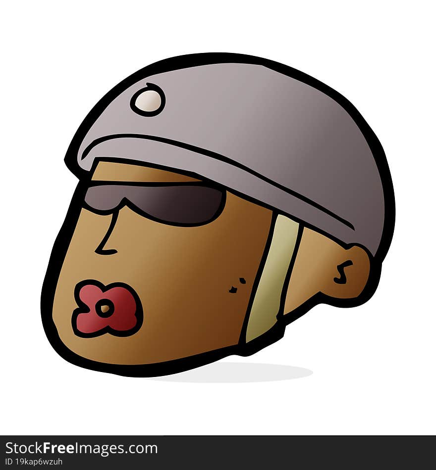 Cartoon Policeman Head