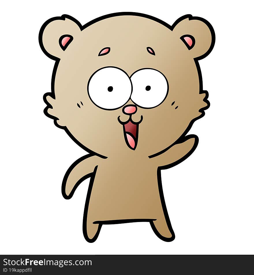 laughing teddy  bear cartoon. laughing teddy  bear cartoon