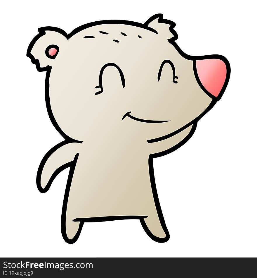 smiling bear cartoon. smiling bear cartoon