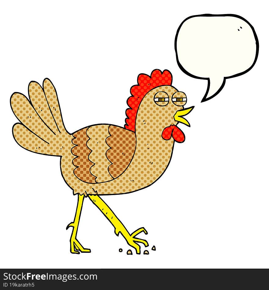 comic book speech bubble cartoon chicken