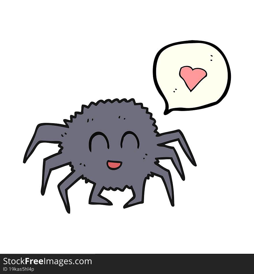 speech bubble cartoon spider