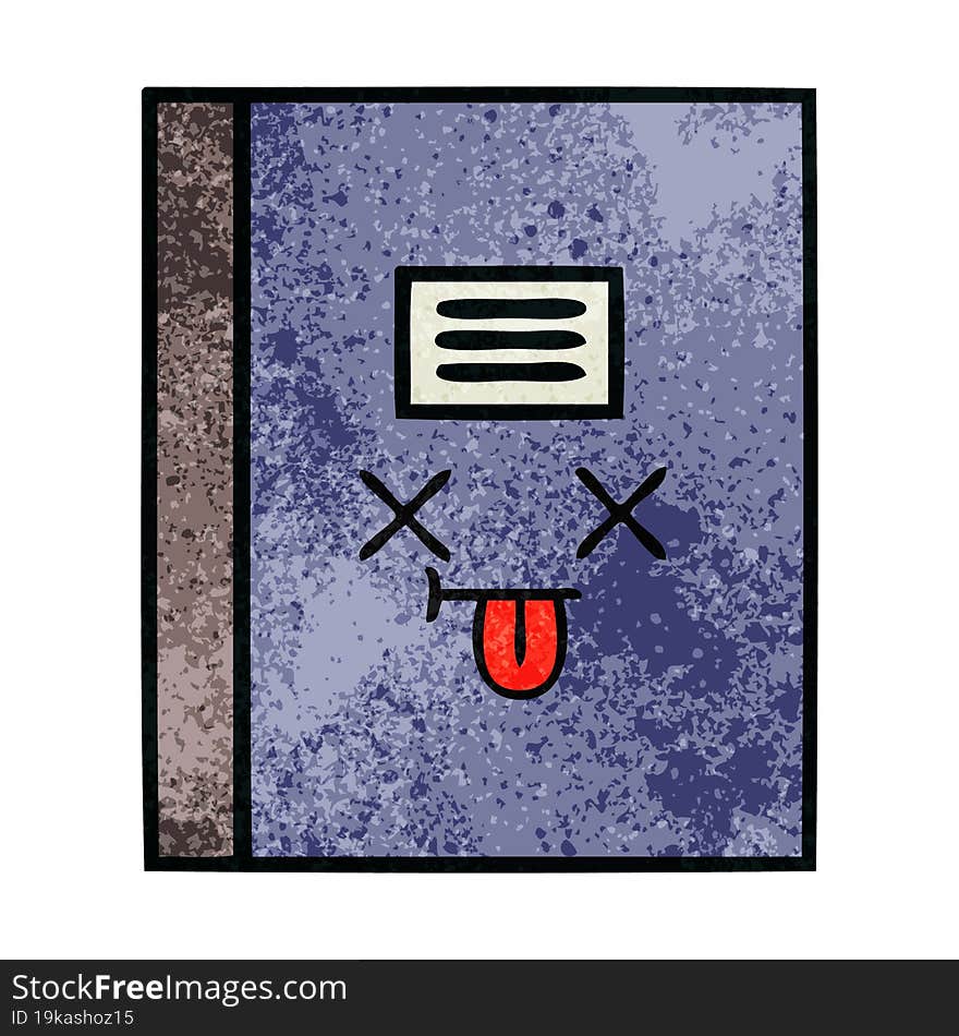 retro grunge texture cartoon notebook