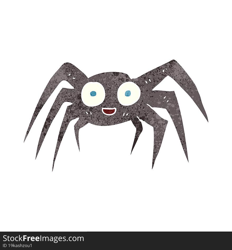 retro cartoon spider