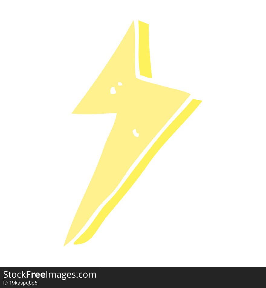 Flat Color Style Cartoon Lightning