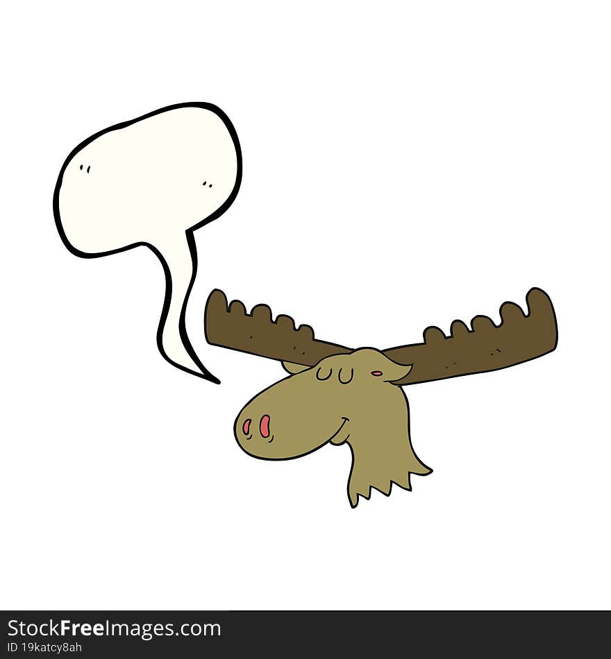 speech bubble cartoon moose