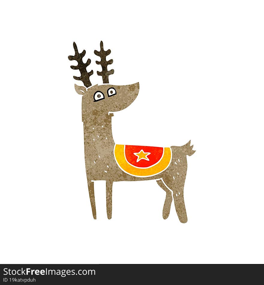 retro cartoon reindeer