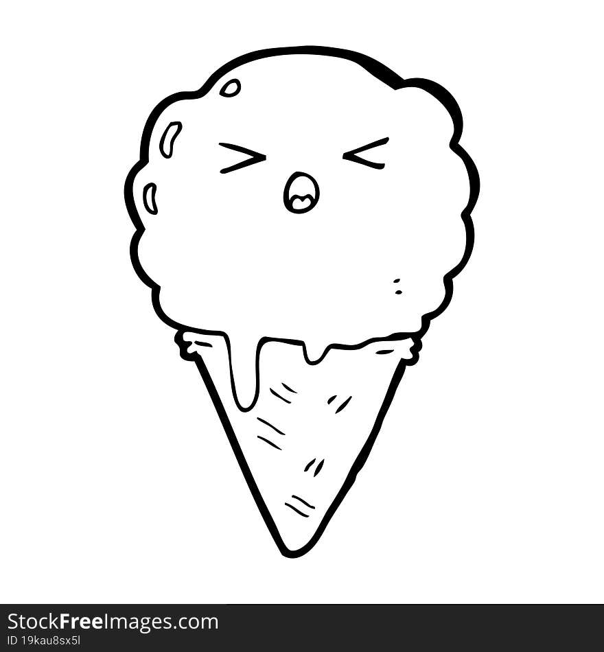 cartoon ice cream