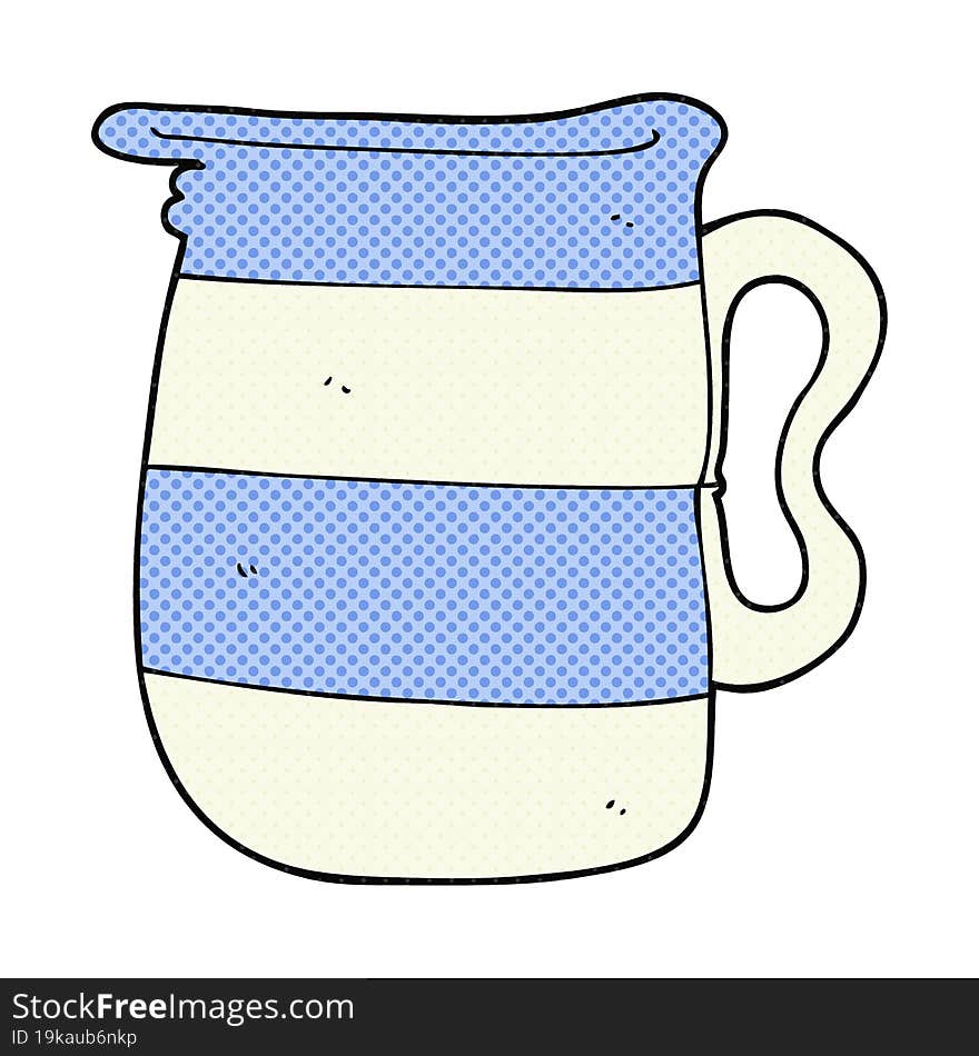 freehand drawn cartoon milk jug