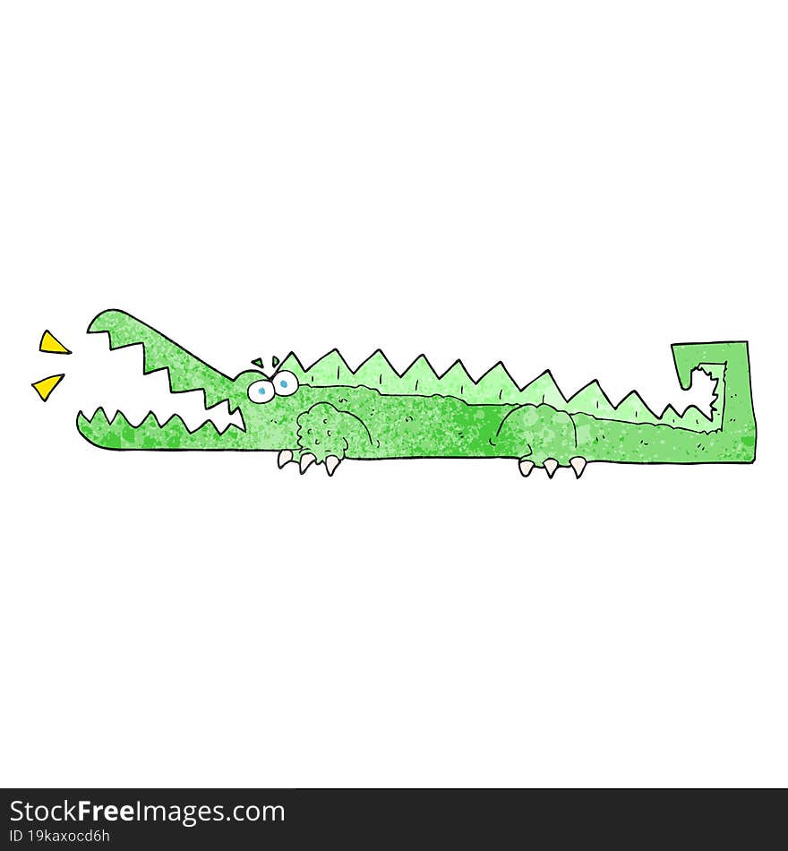 textured cartoon crocodile