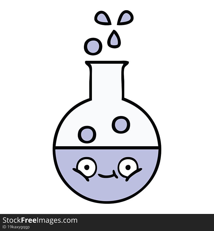 Cute Cartoon Test Tube