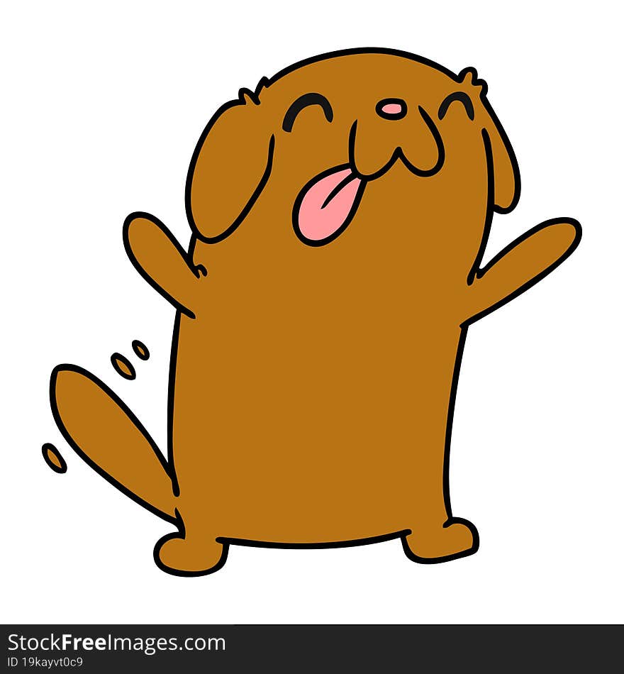 cartoon kawaii of a cute dog