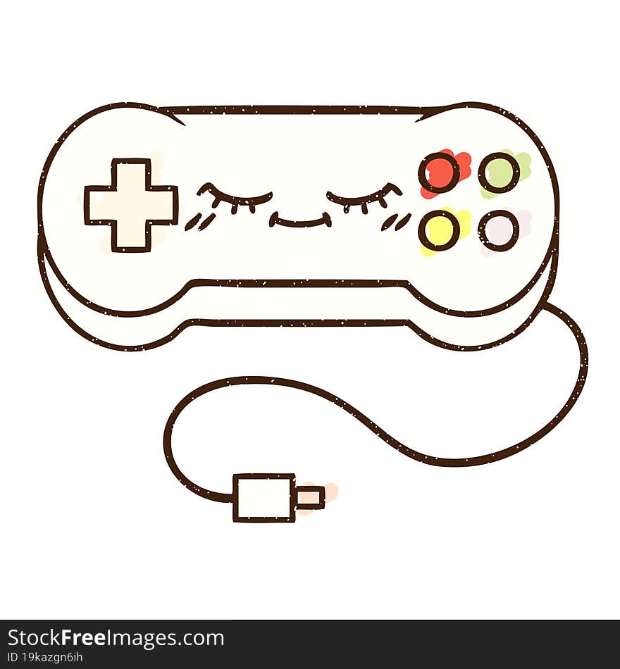 Game Controller Chalk Drawing