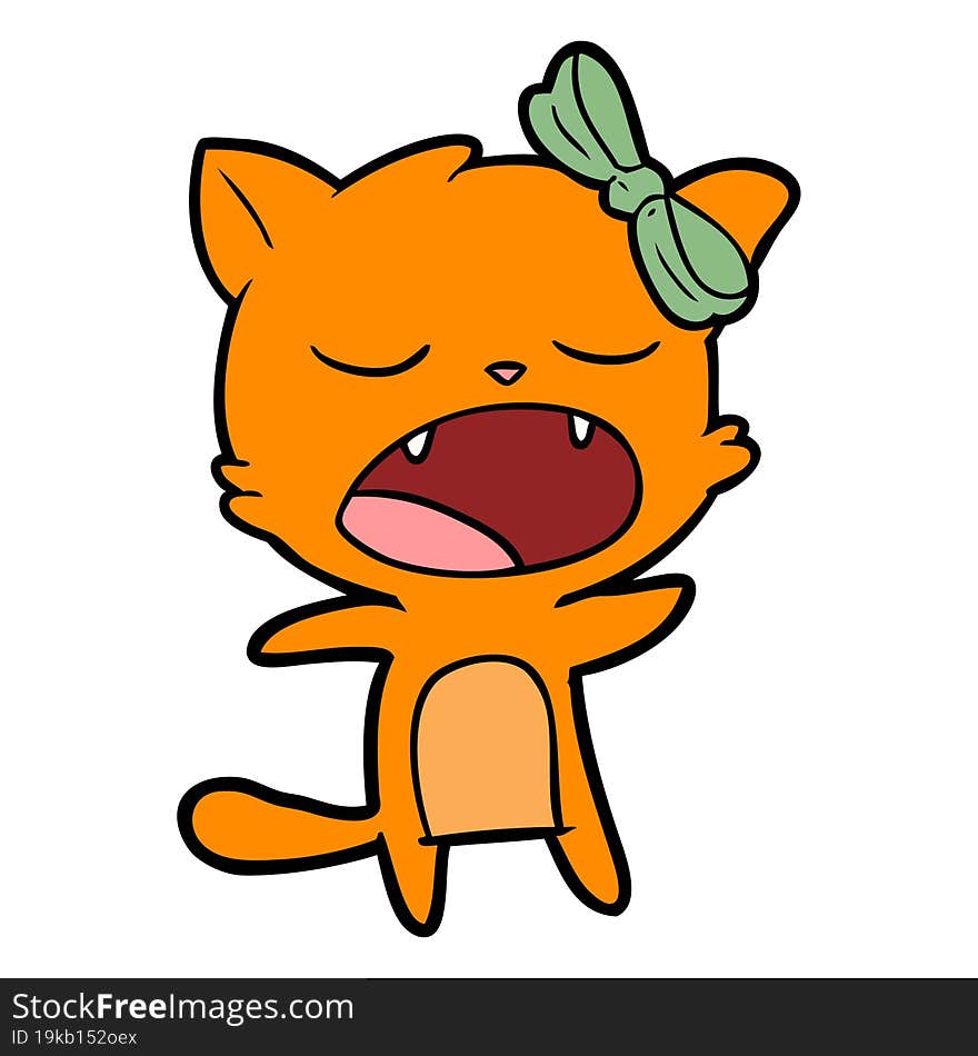 cartoon singing cat. cartoon singing cat