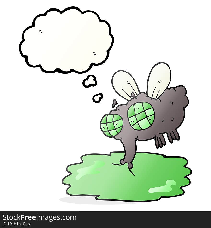 thought bubble cartoon gross fly