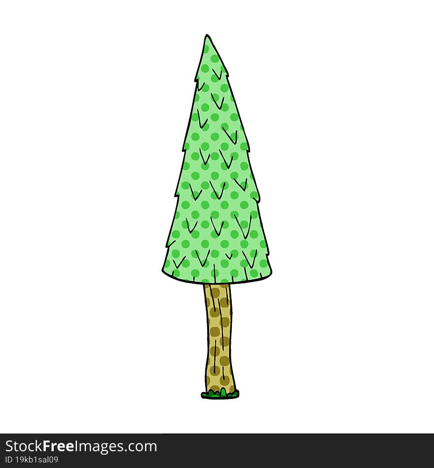 Cartoon Doodle Christmas Tree