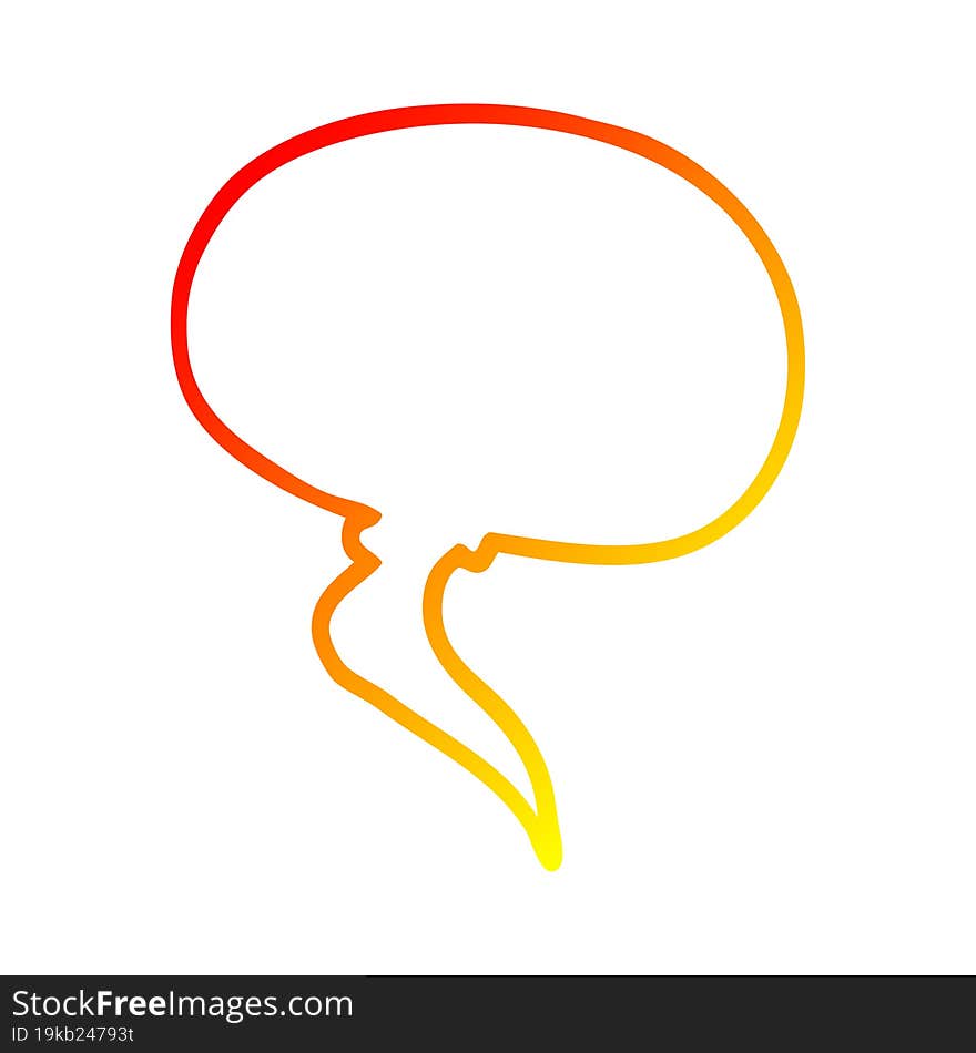 warm gradient line drawing cartoon speech bubble