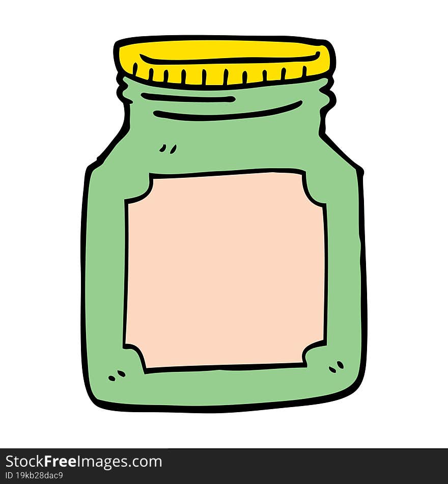 cartoon doodle empty jar