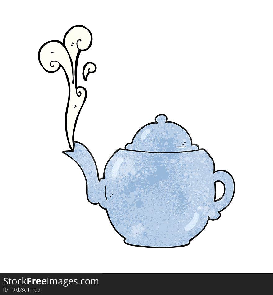 Textured Cartoon Teapot