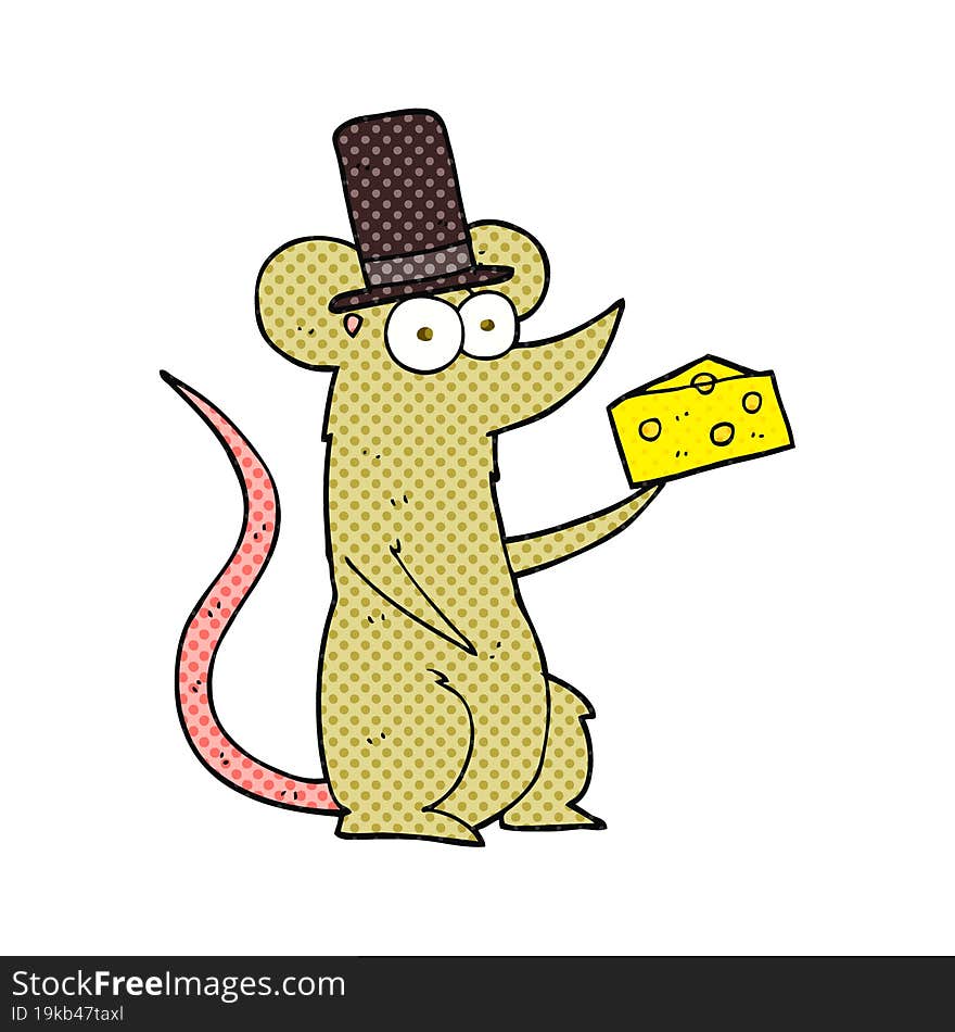 cartoon mouse with cheese