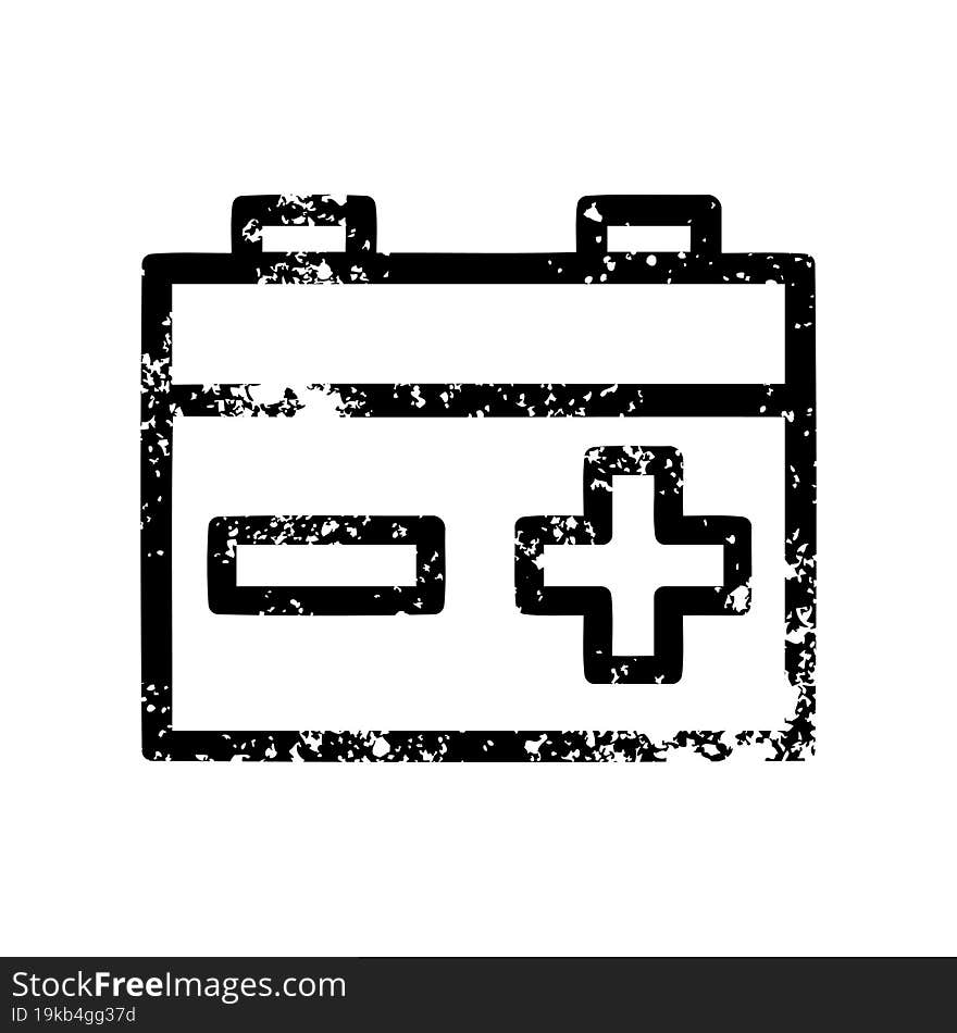 Industrial Battery Distressed Icon