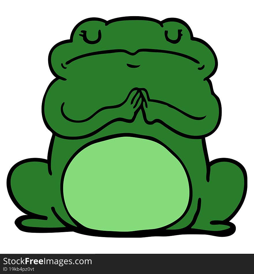 cartoon arrogant frog