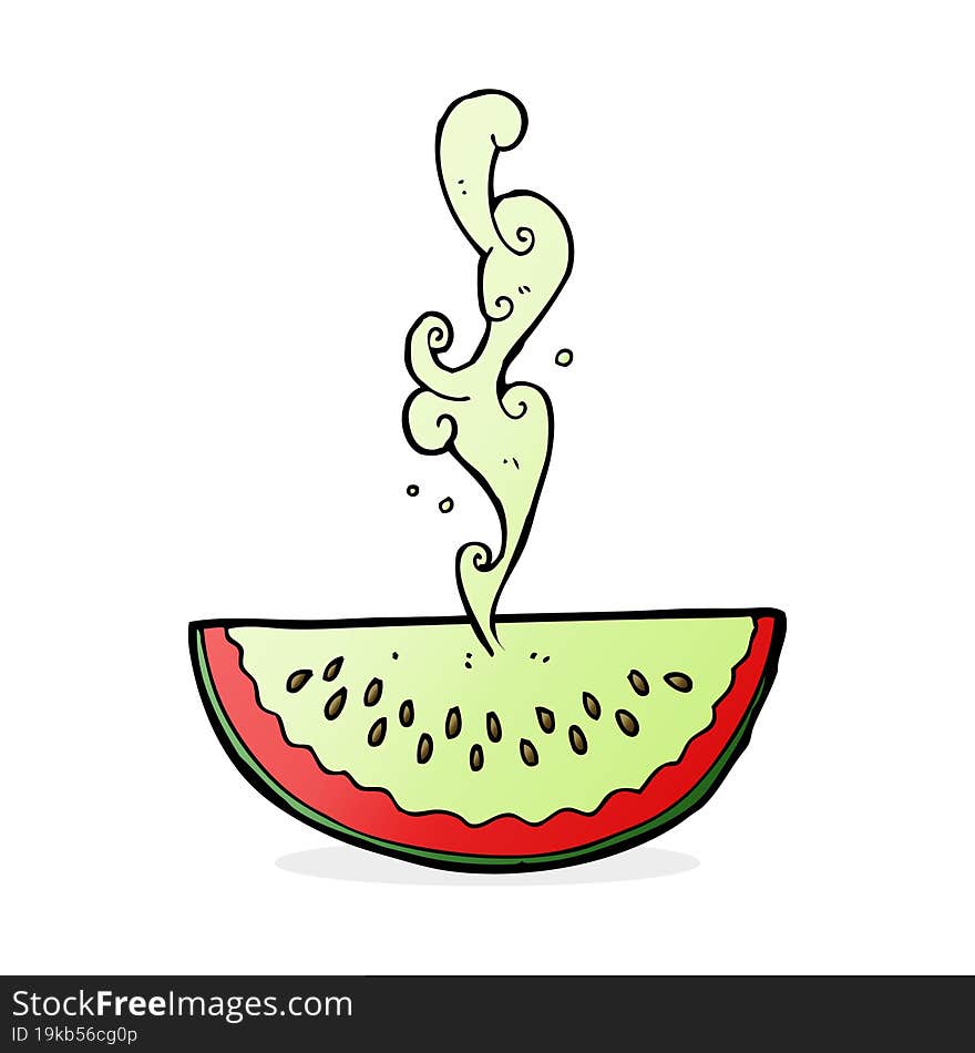 cartoon squirting watermelon