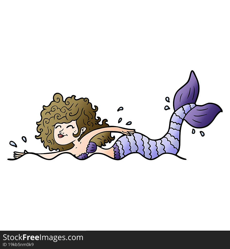 cartoon mermaid. cartoon mermaid