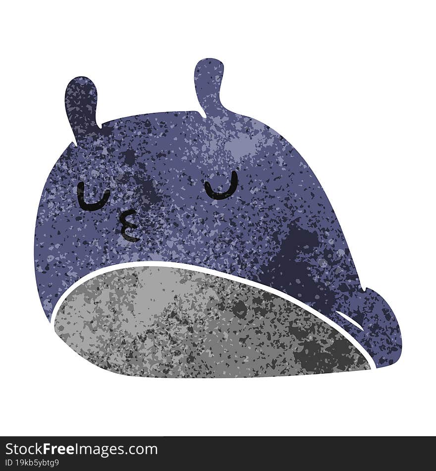 Retro Cartoon Kawaii Fat Cute Slug