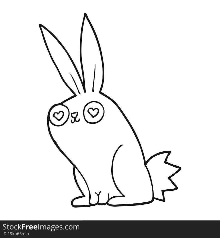 Cartoon Bunny Rabbit In Love