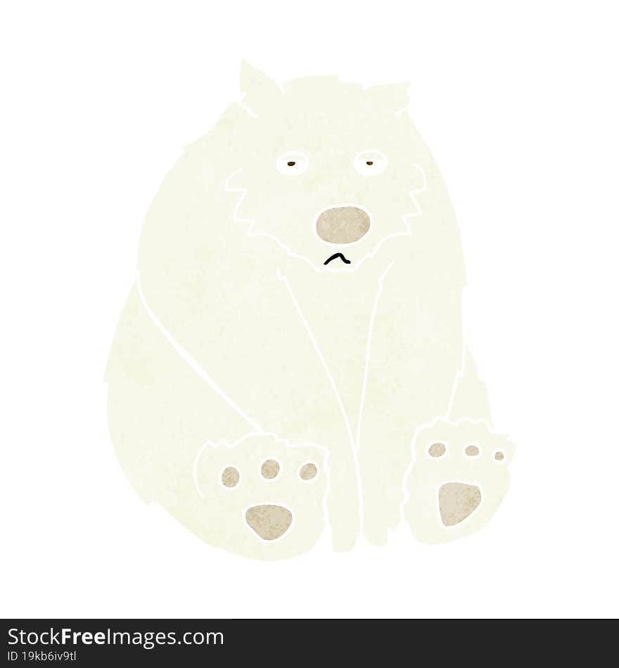 cartoon unhappy polar bear