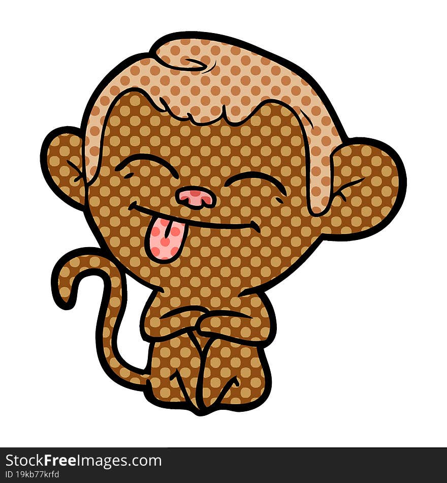 funny cartoon monkey. funny cartoon monkey