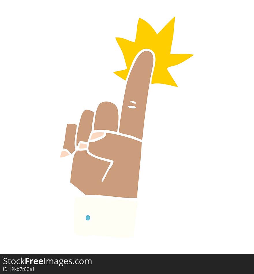 Cartoon Doodle Pointing Hand