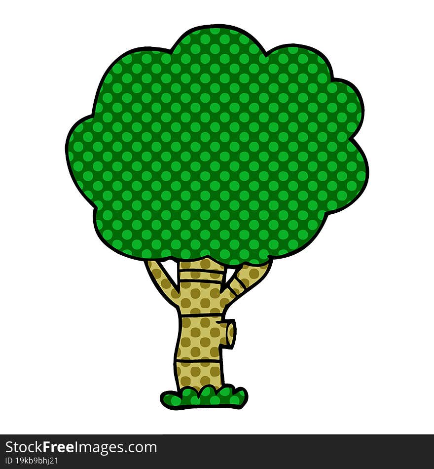 cartoon doodle tree