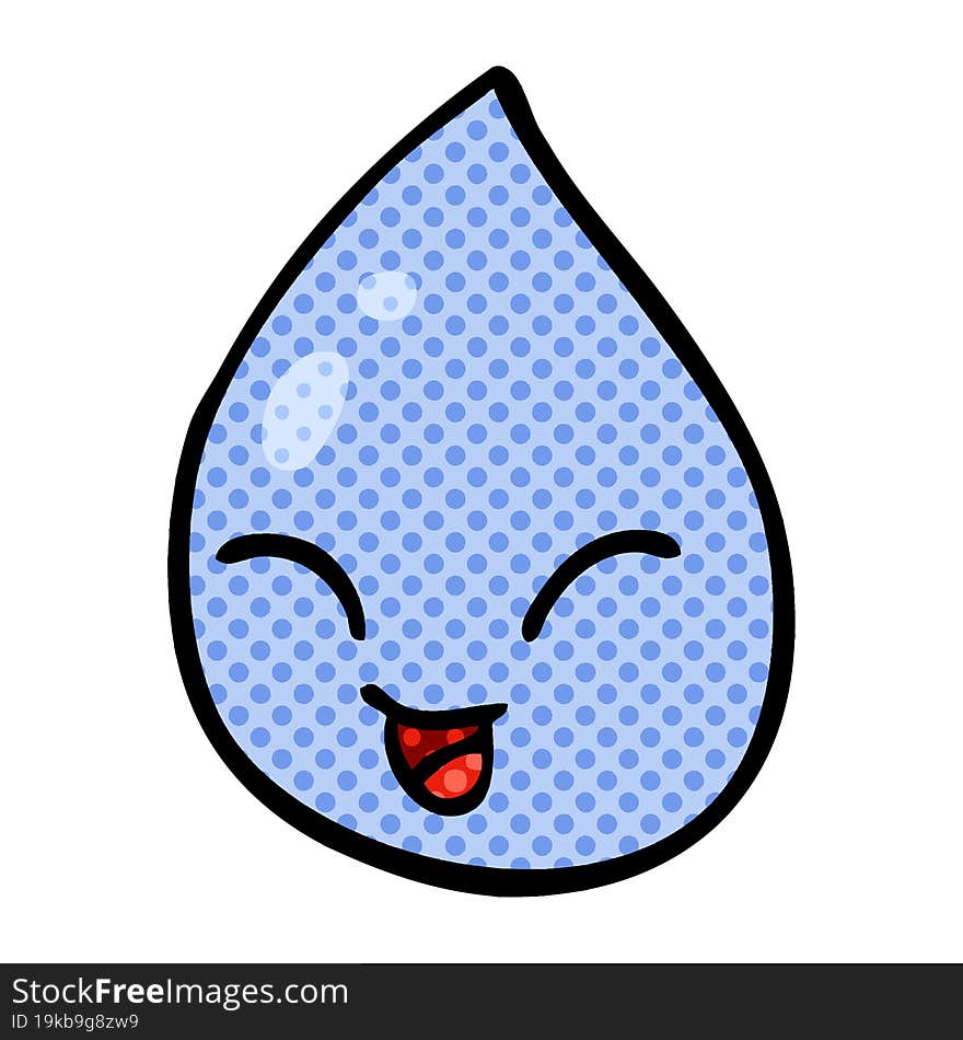 cartoon doodle rain drop