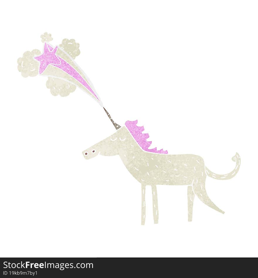 cartoon magical unicorn