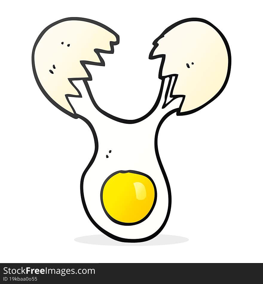 Cartoon Cracked Egg