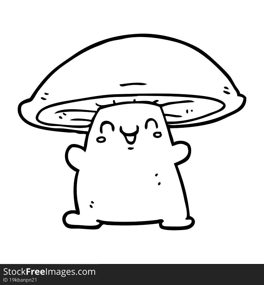 cartoon mushroom character