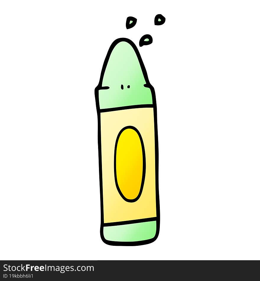 vector gradient illustration cartoon green crayon