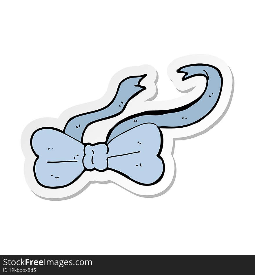 Sticker Of A Cartoon Bow Tie